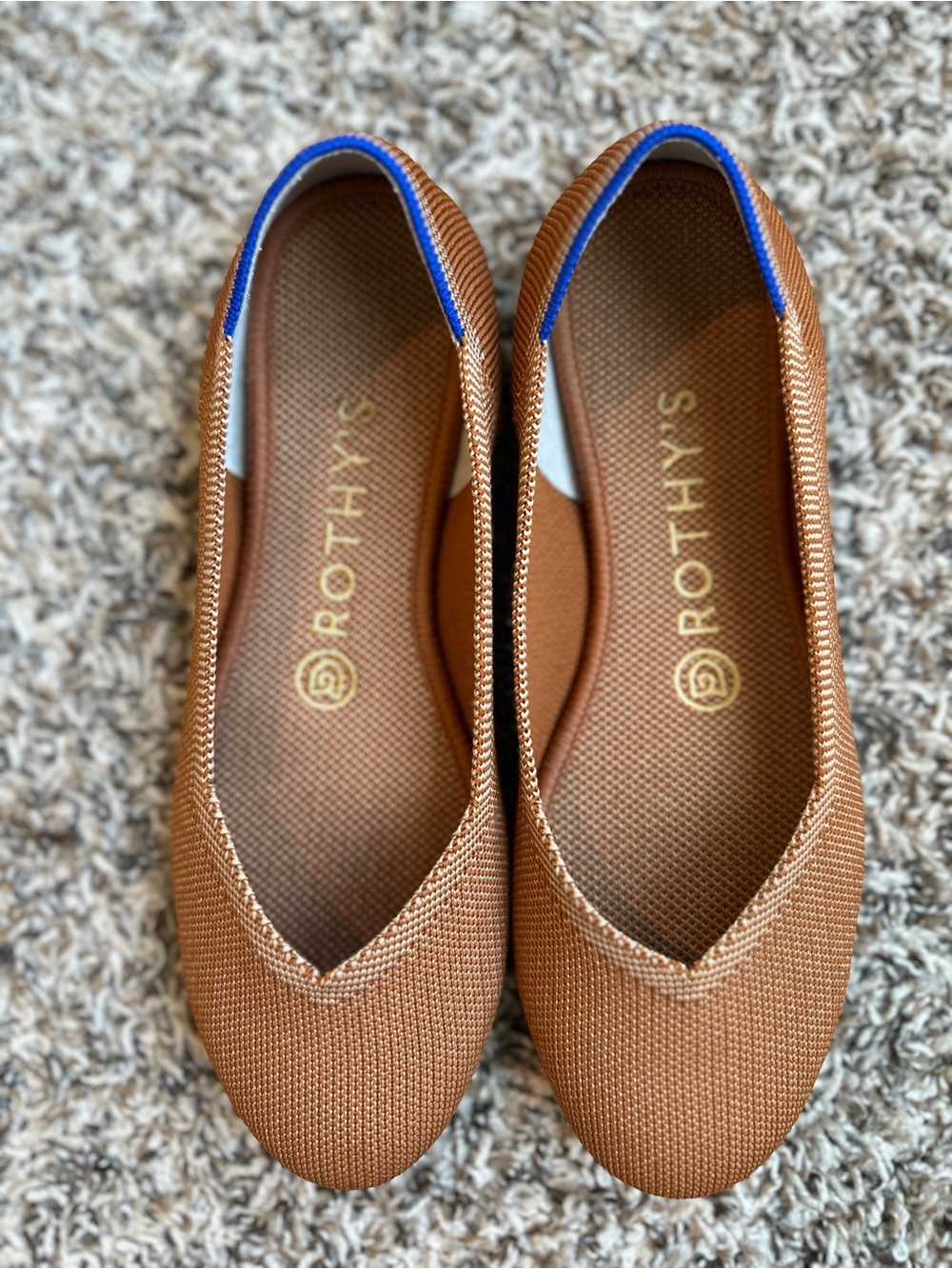 Rothy’s The Flat Brown Cognac Ballet Flats Women’s 6.5